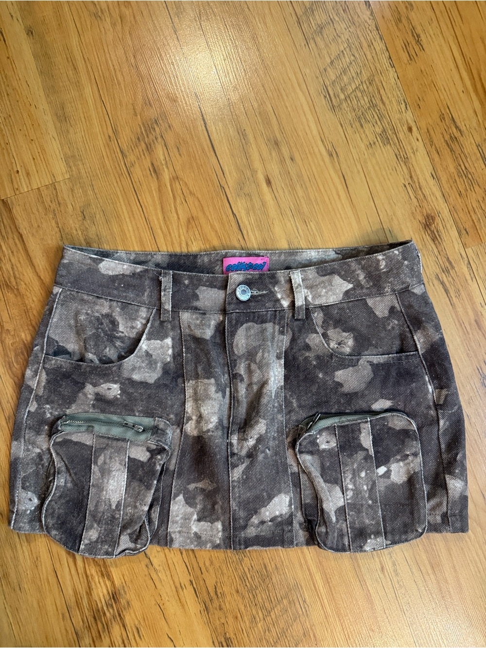 Camo Cotton Cargo MiniSkirt Sz S